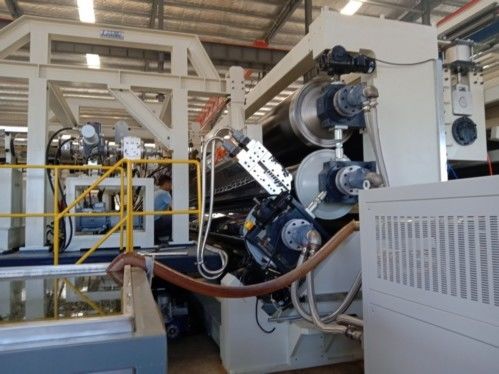 HDPE LLDPE Geomembrane Waterproof Liner Extrusion Line High Efficiency High Speed
